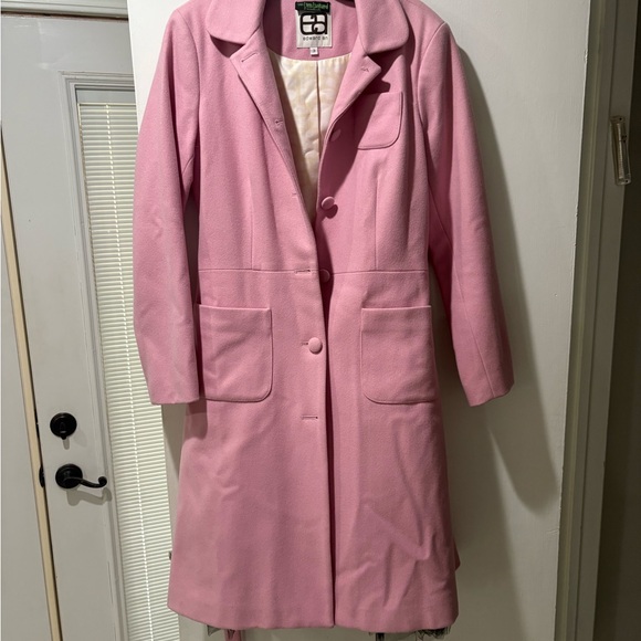 Jackets & Blazers - Elegant Pink Women's Trench Coat